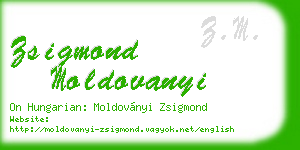 zsigmond moldovanyi business card