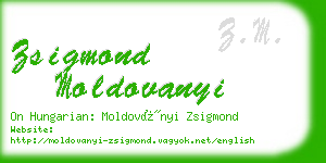 zsigmond moldovanyi business card